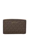 Michael Michael Kors Monogram Wallet In Brown