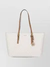 Michael Michael Kors Monogrammed Shoulder Bag Adjustable Handles In White
