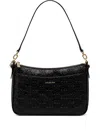 Michael Michael Kors Monogrammed Shoulder Bag In Black