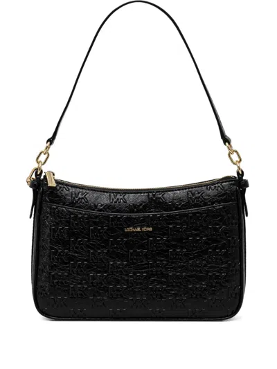 Michael Michael Kors Monogrammed Shoulder Bag In Black