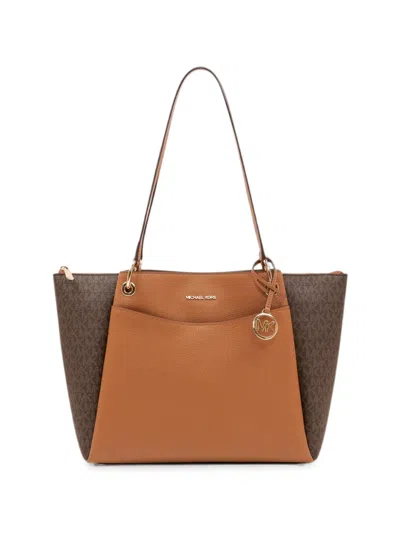 Michael Michael Kors Monogram-pattern Leather Tote Bag In Brown