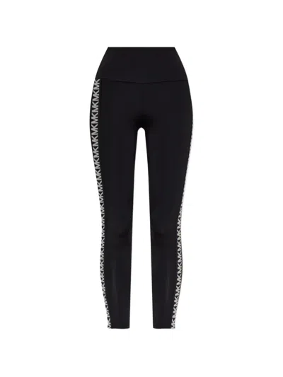 Michael Michael Kors Monogram-print Leggings In Black