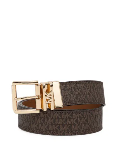 Michael Michael Kors Monogram-print Reversible Belt In Multi