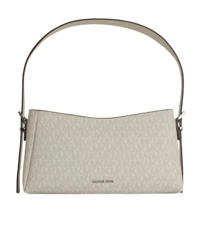 Michael Michael Kors Moore Logo-lettering Shoulder Bag In Nude