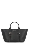 Michael Michael Kors Moore Pebbled Leather Handbag In Black