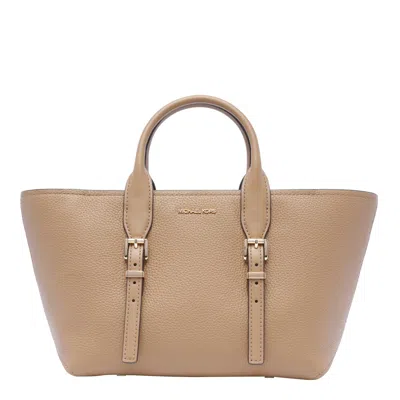 Michael Michael Kors Moore Satchel Bag In Beige