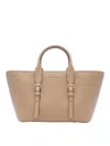Michael Michael Kors Moore Satchel Bag In Beige