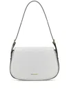 Michael Michael Kors Michael By Michael Kors White Leather Moore Shoulder Bag In White