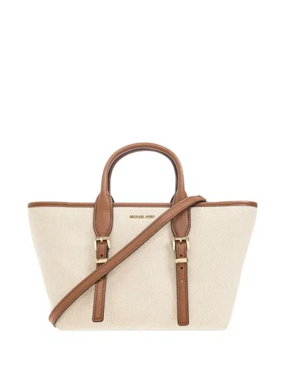 Michael Michael Kors Moore Large Buckle Tote Bag In Luggage