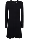 Michael Michael Kors Ribbed Knit Dress In Black