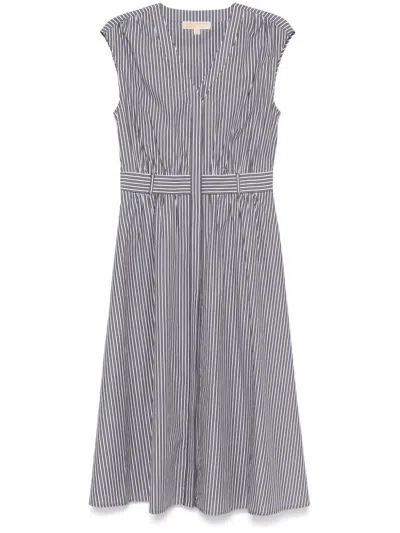 MICHAEL MICHAEL KORS GRAPHIC STRIPE MIDI DRESS,MS5830KHJ6 001 BLACK