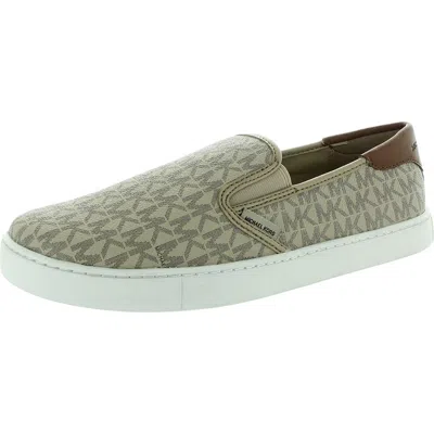Michael Michael Kors Nate Mens Monogram Faux Leather Loafers In Multi