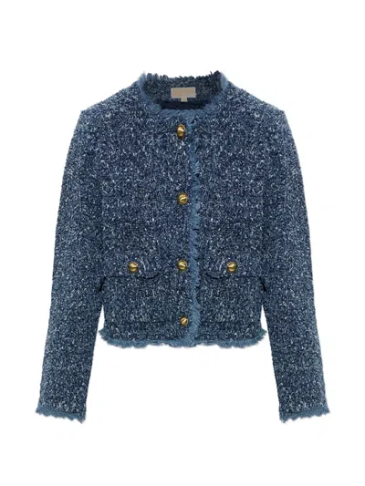 Michael Michael Kors Needle-punch Denim Jacket In Blue