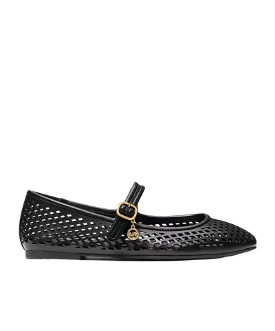 Michael Michael Kors Nellie Flex Perforated Ballet Flats In Black