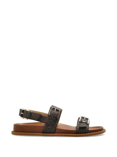 Michael Michael Kors Nia Flat Sandals In Brown