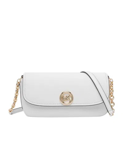 Michael Michael Kors Nolita Crossbody Bag In White
