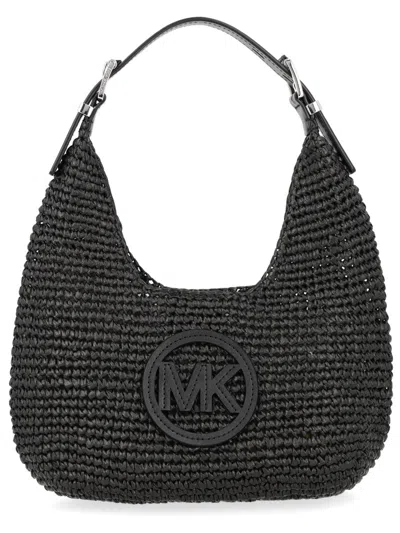 Michael Michael Kors Nolita Hobo Bag With Logo In Black