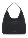 Michael Michael Kors Nolita Large Black Shoulder Bag With Logo Lettering On The Front In Leather Woman In Black