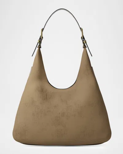 Michael Michael Kors Nolita Large Leather Hobo Bag In Nude