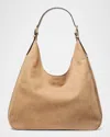 Michael Michael Kors Nolita Large Leather Hobo Bag In Camel