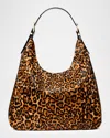 Michael Michael Kors Nolita Large Leopard-print Calf Hair Hobo Bag