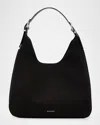 Michael Michael Kors Nolita Large Nubuck Leather Hobo Bag In Black