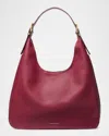 Michael Michael Kors Nolita Large Pebbled Leather Hobo Shoulder Bag In Purple