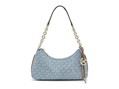 Michael Michael Kors Nolita Medium Chain Pouchette Shoulder Handbags New Horizon: One Size In Blue