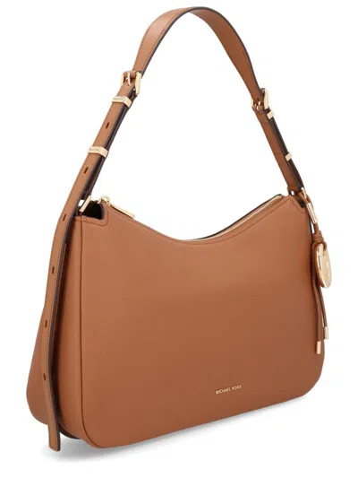 Michael Michael Kors Nolita Medium Pebbled Leather Shoulder Bag In Brown