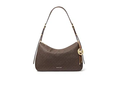 Michael Michael Kors Nolita Medium Top Zip Convertible Shoulder Handbags Brown/acorn: One Size