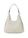 Michael Michael Kors Nolita Monogram Shoulder Bag In White