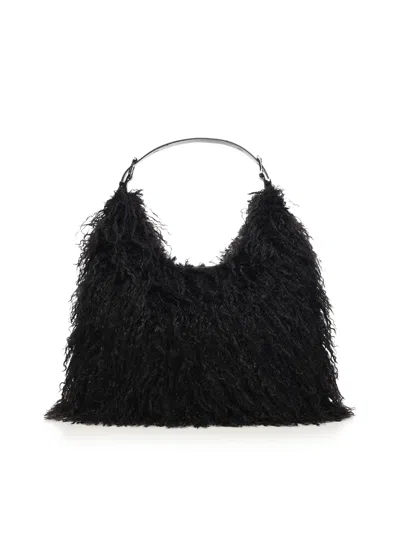 MICHAEL MICHAEL KORS NOLITA SHEARLING SHOULDER BAG