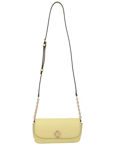 Michael Michael Kors Nolita Small Pebbled Leather Crossbody Bag In Yellow
