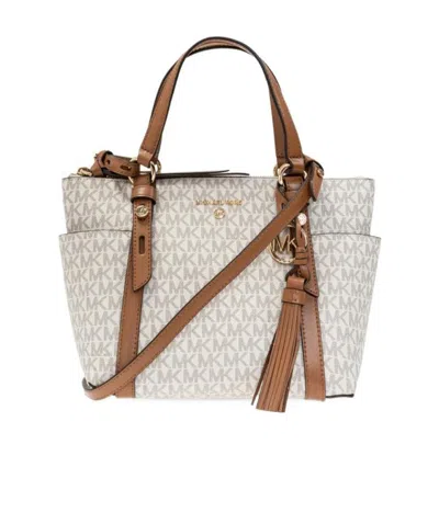 Michael Michael Kors Nomad Small Logo Tote Bag In White