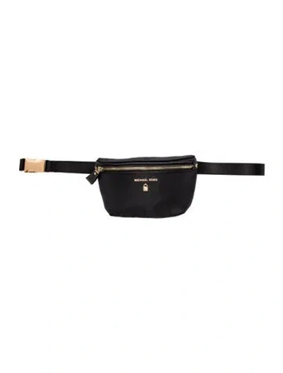 Pre-owned Michael Michael Kors Nylon Belt Bag In Black
