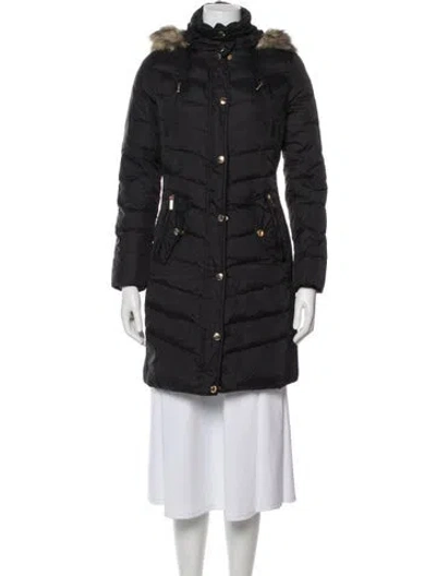 Pre-owned Michael Michael Kors Nylon Down Coat In Black