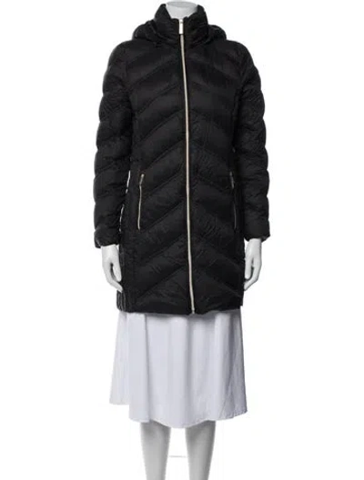 Pre-owned Michael Michael Kors Nylon Down Coat In Black