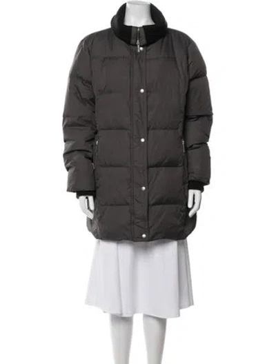 Pre-owned Michael Michael Kors Nylon Down Coat In Grey