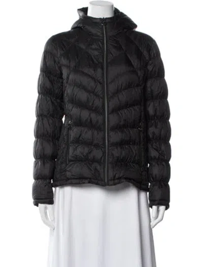Pre-owned Michael Michael Kors Nylon Down Jacket In Black