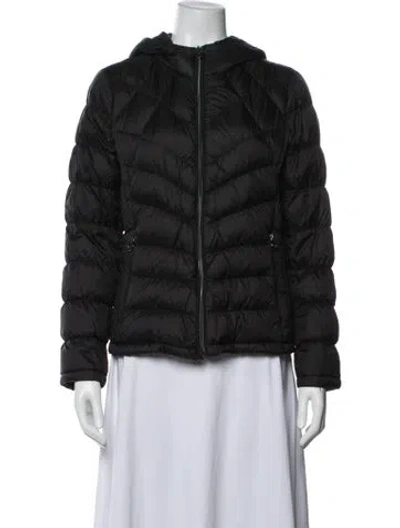 Pre-owned Michael Michael Kors Nylon Down Jacket In Black