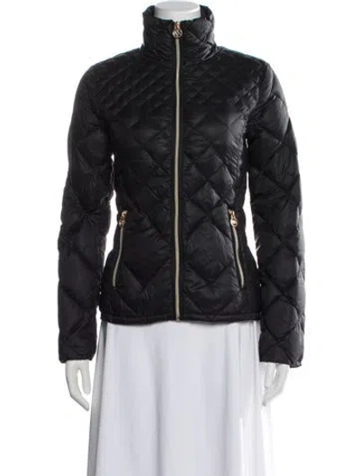 Pre-owned Michael Michael Kors Nylon Down Jacket In Black