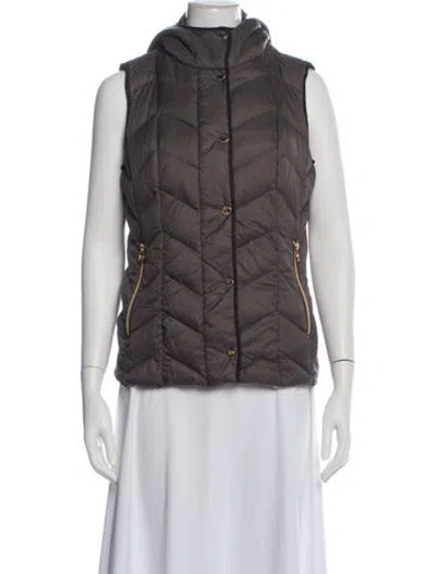 Pre-owned Michael Michael Kors Nylon Down Jacket In Gray