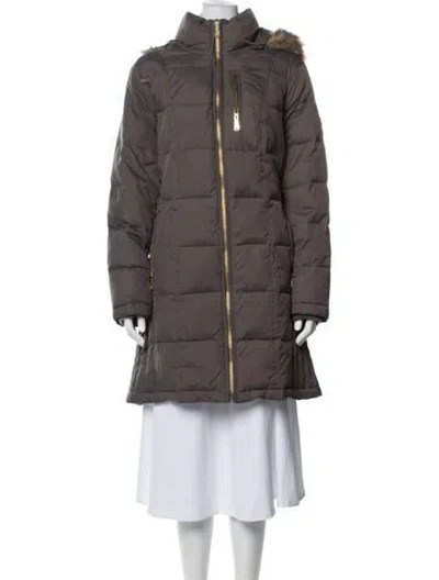 Pre-owned Michael Michael Kors Nylon Down Jacket In Gray