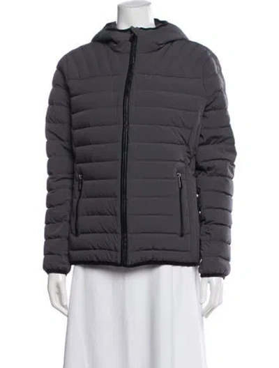 Pre-owned Michael Michael Kors Nylon Down Jacket In Gray