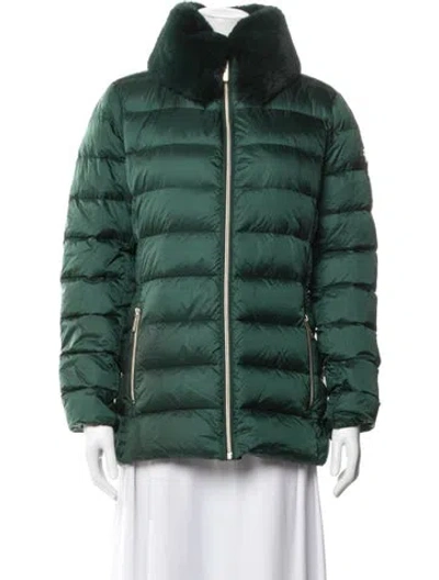 Pre-owned Michael Michael Kors Nylon Down Jacket In Green