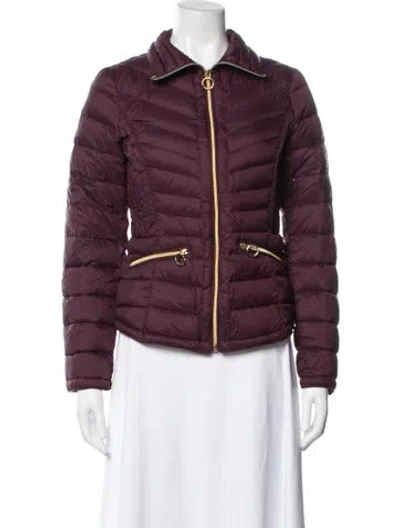 Pre-owned Michael Michael Kors Nylon Down Jacket In Pink