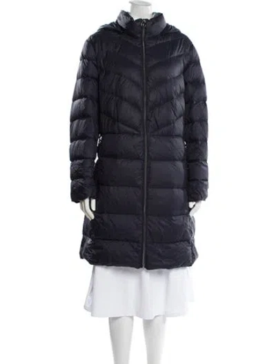 Pre-owned Michael Michael Kors Nylon Puffer Coat In Blue