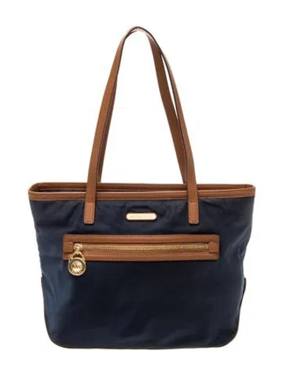 Pre-owned Michael Michael Kors Nylon Top Handle Bag In Blue