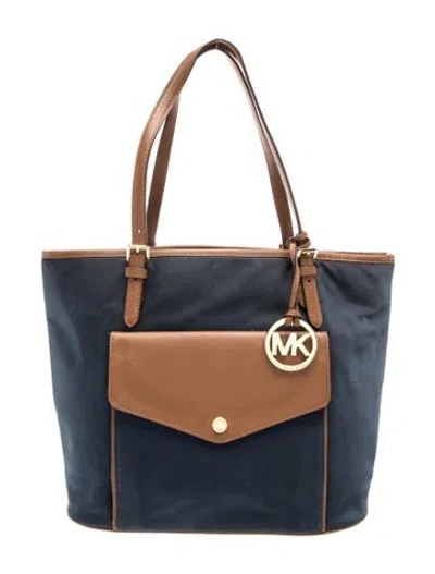 Pre-owned Michael Michael Kors Nylon Tote In Blue