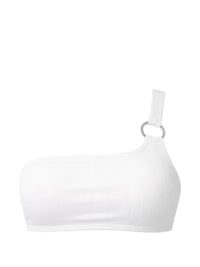 Michael Michael Kors One-shoulder Bikini Top In White